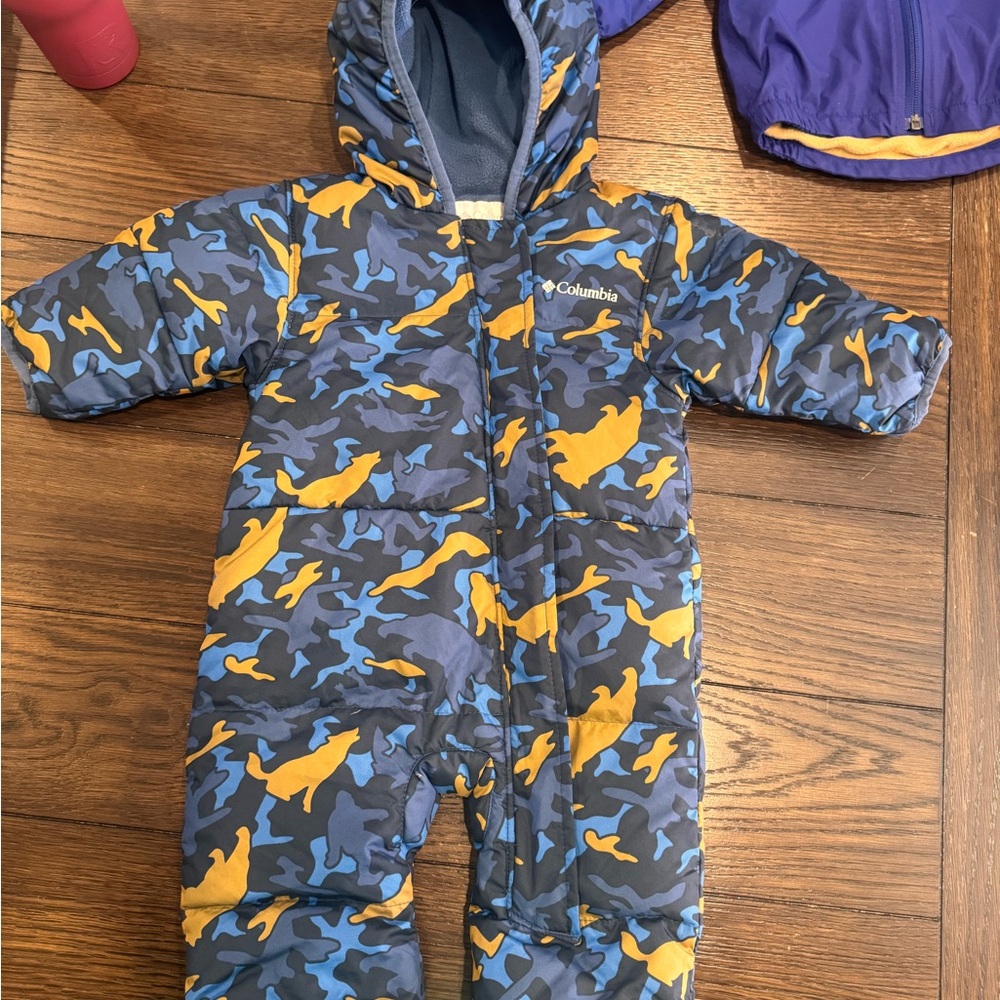 Columbia Infant Fleece Jacket in Blue with Teal Accent